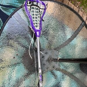 STX Myth Lacrosse Aluminum Shaft Stick Purple STX Level Head - 42” EUC